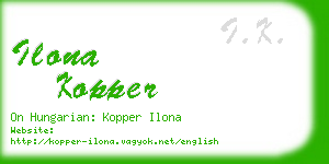 ilona kopper business card